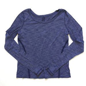 Lululemon Scoop Neck Relaxed Long Sleeve in Blue
